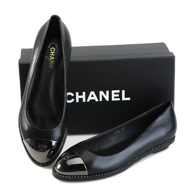 CHANEL Shallow mouth flat shoes Women--116
